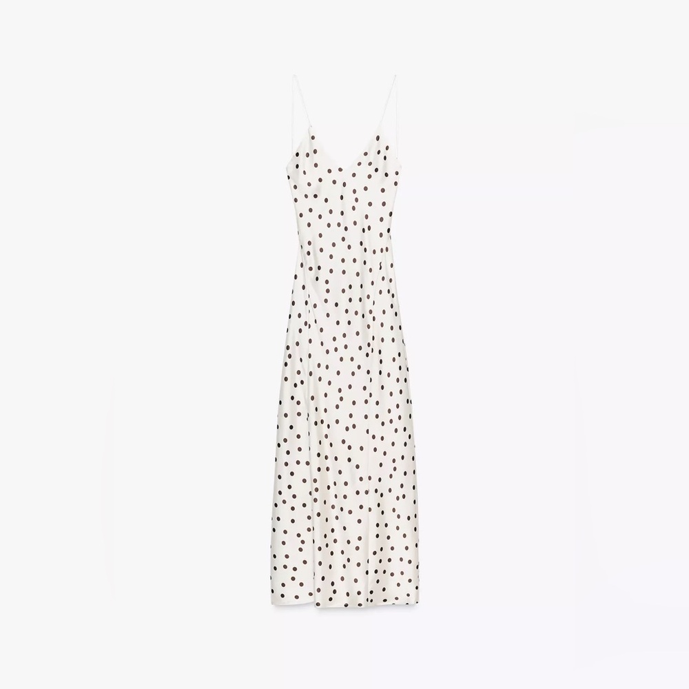 SOLD OUT: Satin Polka Dot Midi Dress